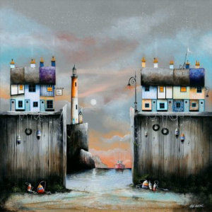 Red Sky At Night (Original) by Gary Walton, acrylic on board, thumbnail image