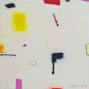 Eye Candy by Manel, mixed media on wooden panel, thumbnail image