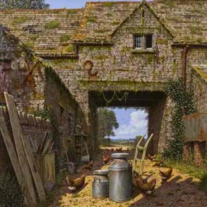 Rustic Farm Life by Edward Hersey, oil on panel, thumbnail image