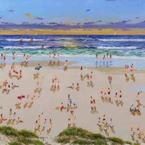 Summer Beach Bliss by Paola Cassais, mixed media on canvas, thumbnail image