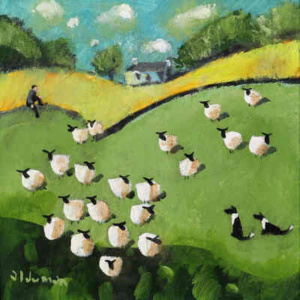 Waiting For The Call by David Alderman, acrylic on board, thumbnail image