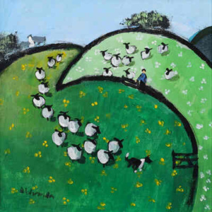 Where's He Going? by David Alderman, acrylic on board, thumbnail image