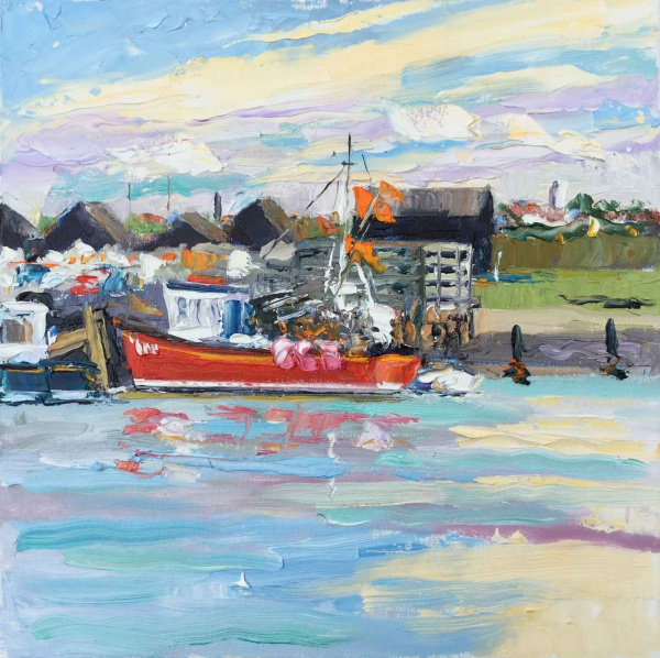 Awaiting the Tide, Walberswick by John Lawrence, original painting