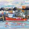 Awaiting the Tide, Walberswick by John Lawrence, original painting