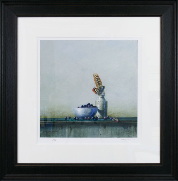 Blueberries And Feathers by Bryan Hanlon, limited edition print