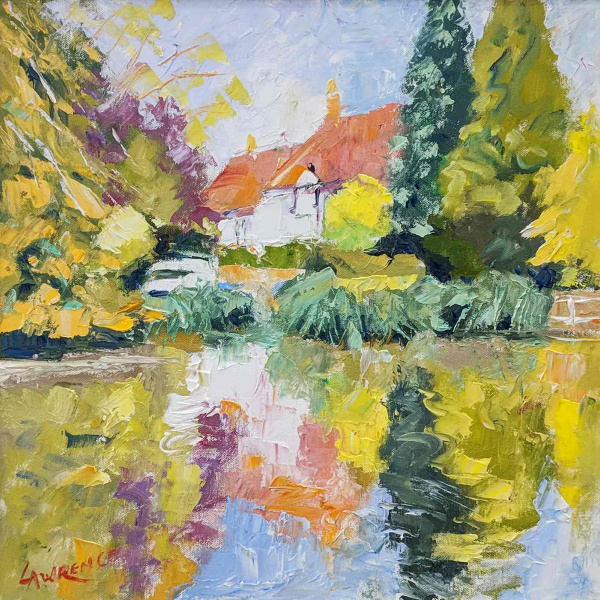 Buriton Pond Bathed In Sunlight by John Lawrence, original painting