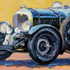 Supercharged Blower Bentley by John Lawrence, original painting