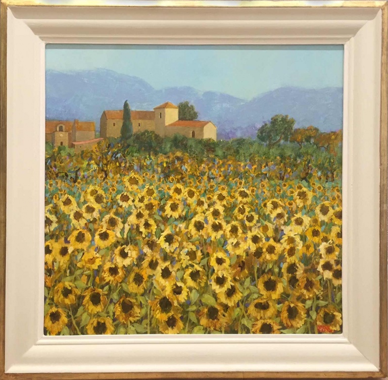 September Sunflowers, Provence by Hazel Barker