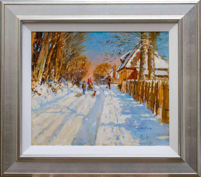 Snowfall, Church Lane by John Haskins