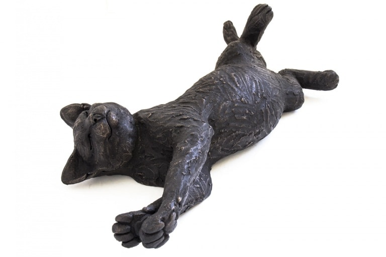Maxim, Lifesize Cat Stretching by Suzie Marsh