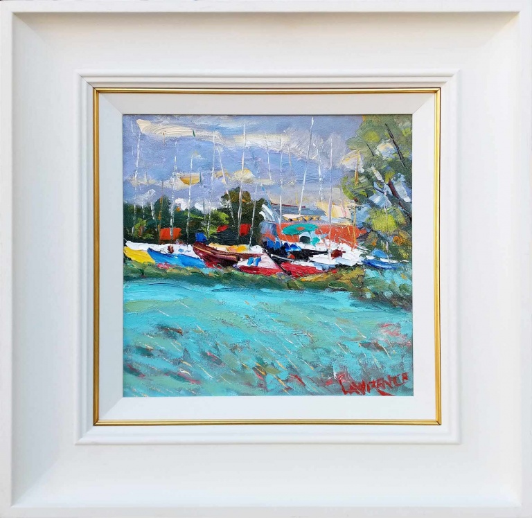 Behind the Boatyard, Woodbridge, Suffolk by John Lawrence