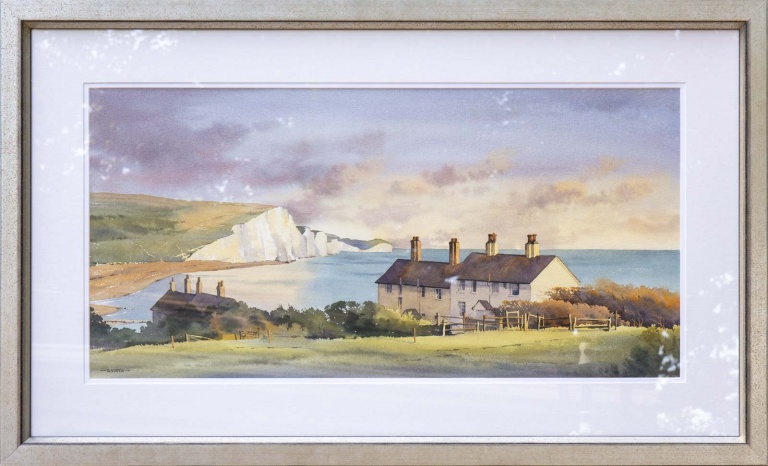 Cliffs and Cottages, Cuckmere Haven by Oliver Pyle
