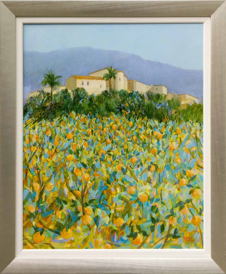 Hazy Sunshine Over Orange Groves, Andalucia by Hazel Barker