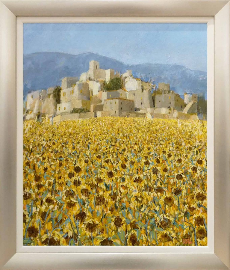 Late Sunflowers in September, Andalucia by Hazel Barker