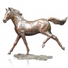Bronze sculpture of a horse trotting