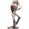 Bronze sculpture of a small kingfisher on a branch