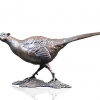 bronze sculpture of a pheasant walking