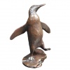 small bronze penguin sculpture