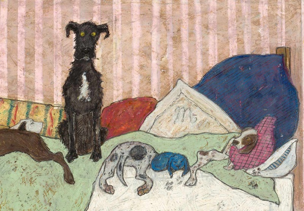 Big Dog Bed by Sam Toft, limited edition print, detail