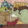 Big Dog Bed by Sam Toft, limited edition print, detail