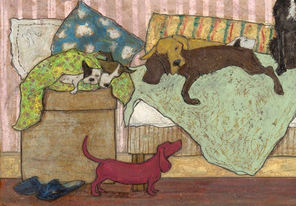 Big Dog Bed by Sam Toft, limited edition print, detail
