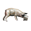 limited edition bronze sculpture by michael simpson of a little pig