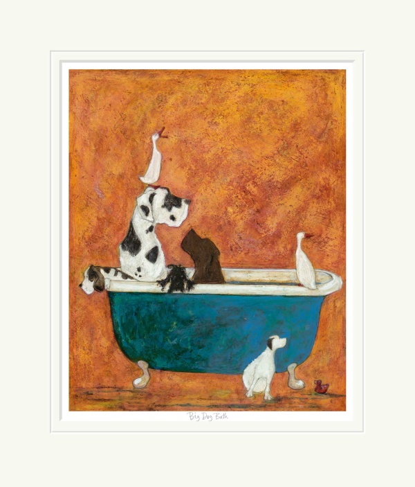 Big Dog Bath by Sam Toft, limited edition print