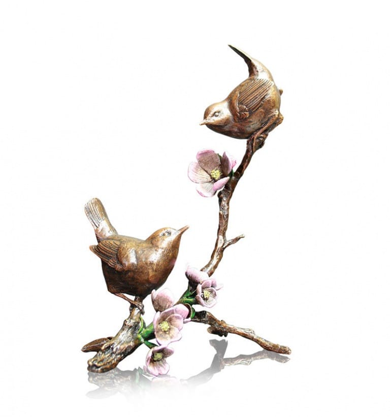 Apple Blossom, Pair of Wrens by Michael Simpson