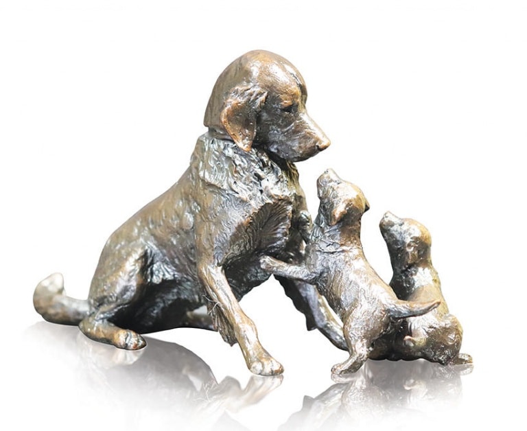 Retriever with Puppies by Michael Simpson