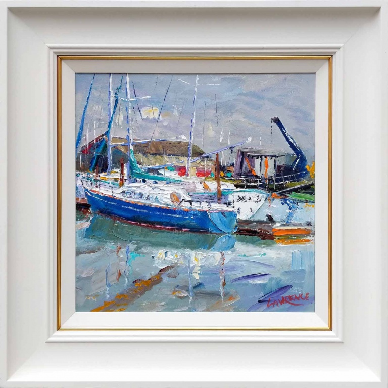 Moored Boats, Suffolk by John Lawrence