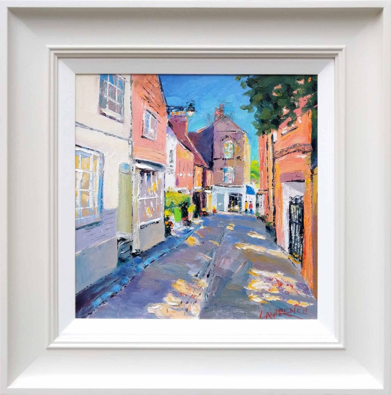 Dappled Sunlight On The Cobbles by John Lawrence