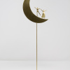 signed limited edition bronze sculpture by artist Anna Andreadi of a couple dancing on the moon