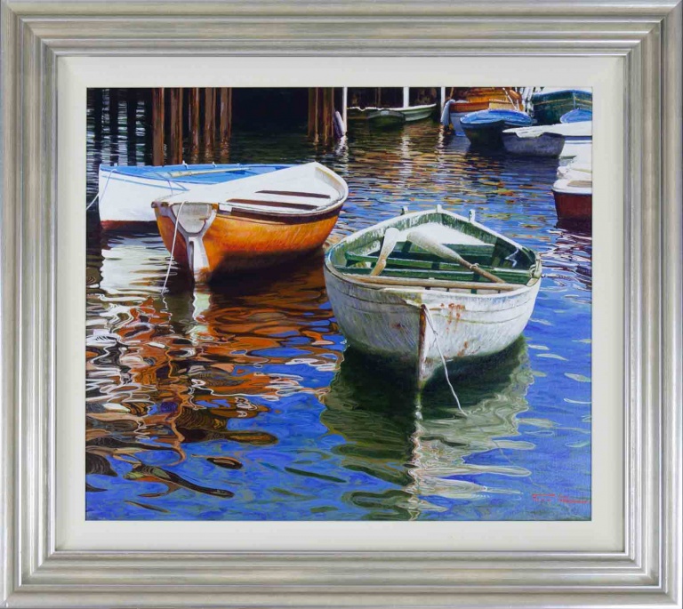 Moored Boats, Italy by Raffaele Fiore