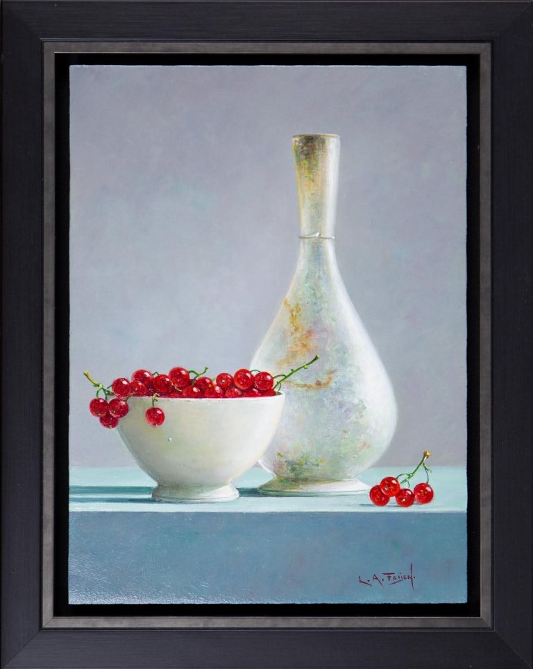 Redcurrants With Vase by Lion Feijen