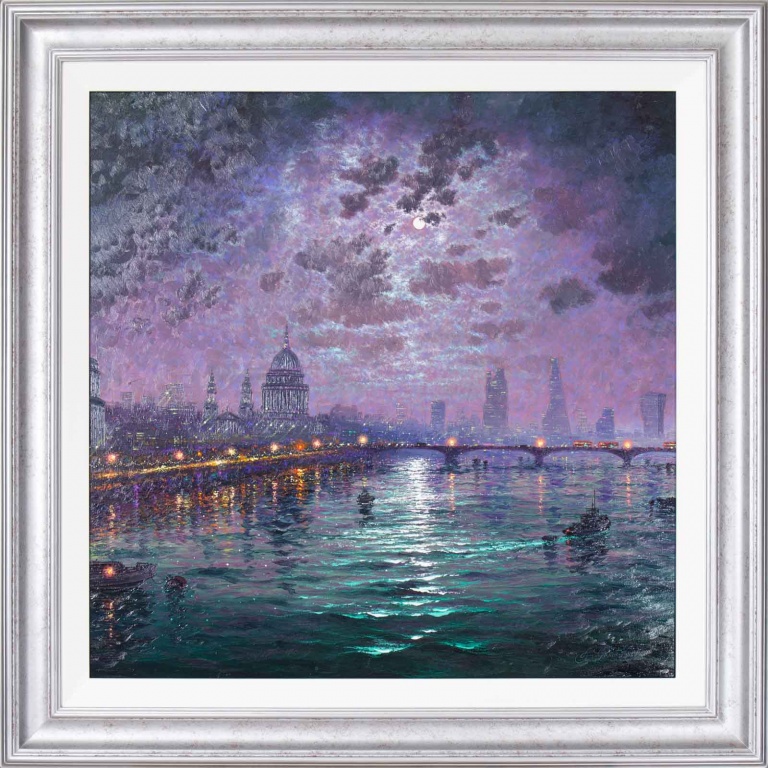 Moonlight Sparkle Across the Thames by Andrew Grant Kurtis