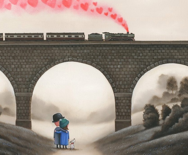 Love Train by Michael Abrams, limited edition print, detail