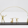 Limited Edition hand made bronze sculpture featuring a couple with their two kids playing together by Anna Andreadi