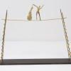 hand signed limited edition bronze sculpture by artist Anna Andreadi with a two figures dancing on a high wire