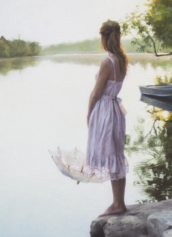 Tranquility by Vicente Romero, limited edition print, detail