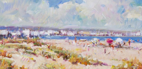 The Start Of Summer by Helios Gisbert, original painting, detail