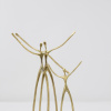 Limited Edition hand made bronze sculpture featuring a couple with their kid all with their hands up celebrating with their hands up by Anna Andreadi