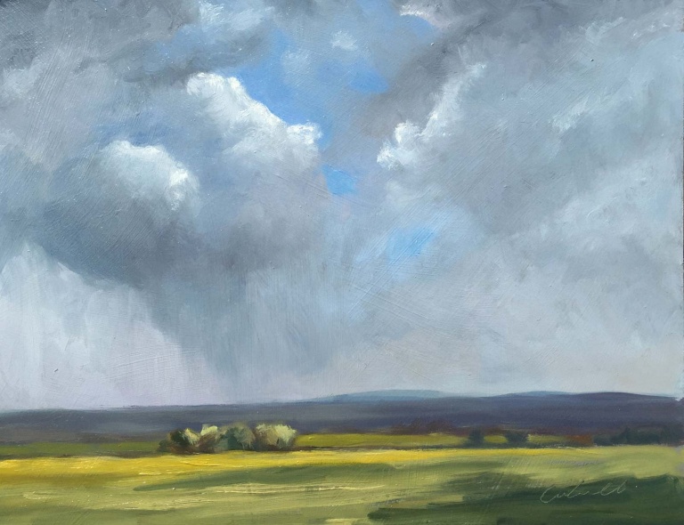Passing Showers, South Downs by Matthew Cordwell