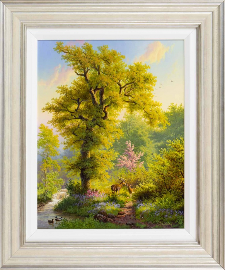 Spring Time in Bluebell Woods by Daniel Van der Putten