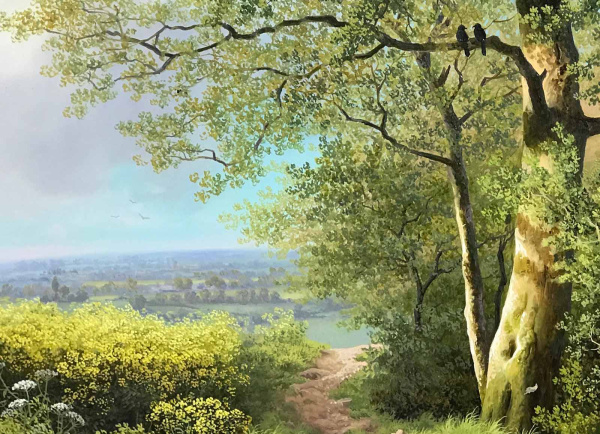 Country Lane to Lower Shuckborough by Daniel Van der Putten, original painting