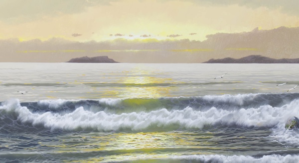 Pastel Sunrise by Antonio Garcia Soler (Joan Puerto), original painting