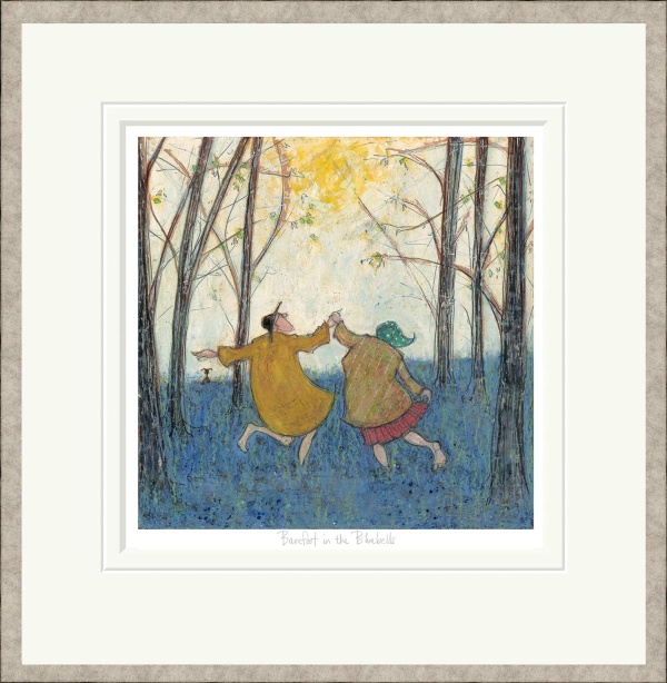 Barefoot in the Bluebells by Sam Toft, limited edition print