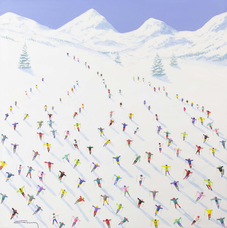 Skiing a Bluebird Day by Antonio Navarro (Casimiro)