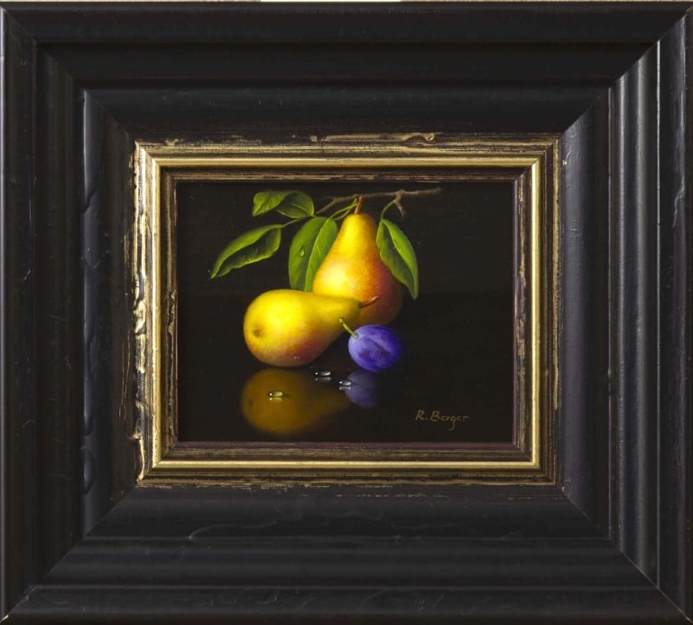 Plum with Two Pears by Ronald Berger