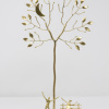 Limited Edition hand made bronze sculpture featuring a couple sitting on a bench at the park under a life tree with under the moon climbing a ladder together by Anna Andreadi