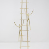 Limited Edition hand made bronze sculpture featuring a couple of friends climbing a ladder together helping each other by Anna Andreadi
